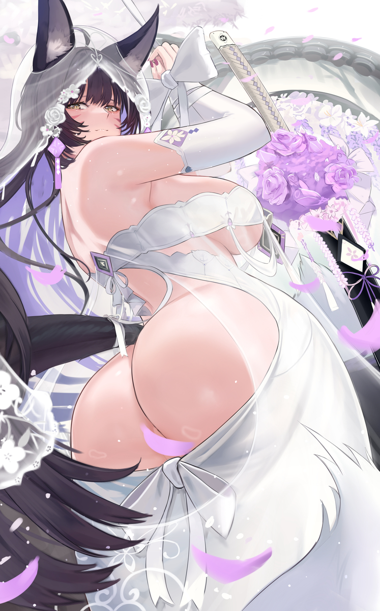 This is a pixiv picture whose title is Musashi - Wedding Dress.