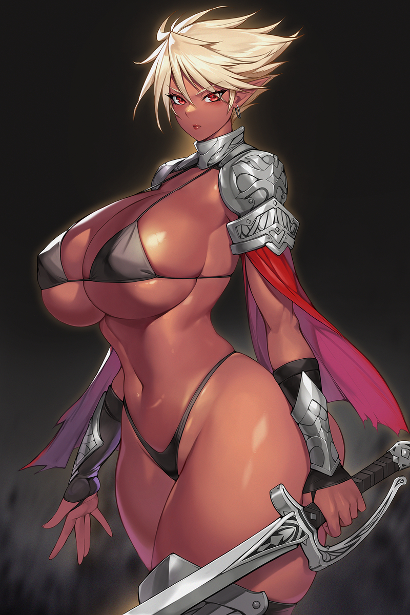 This is a pixiv picture whose title is ビキニアーマー.