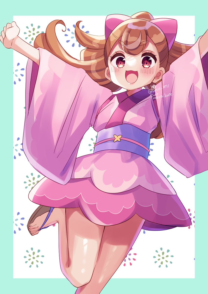 This is a pixiv picture whose title is ミニ浴衣こむぎ.