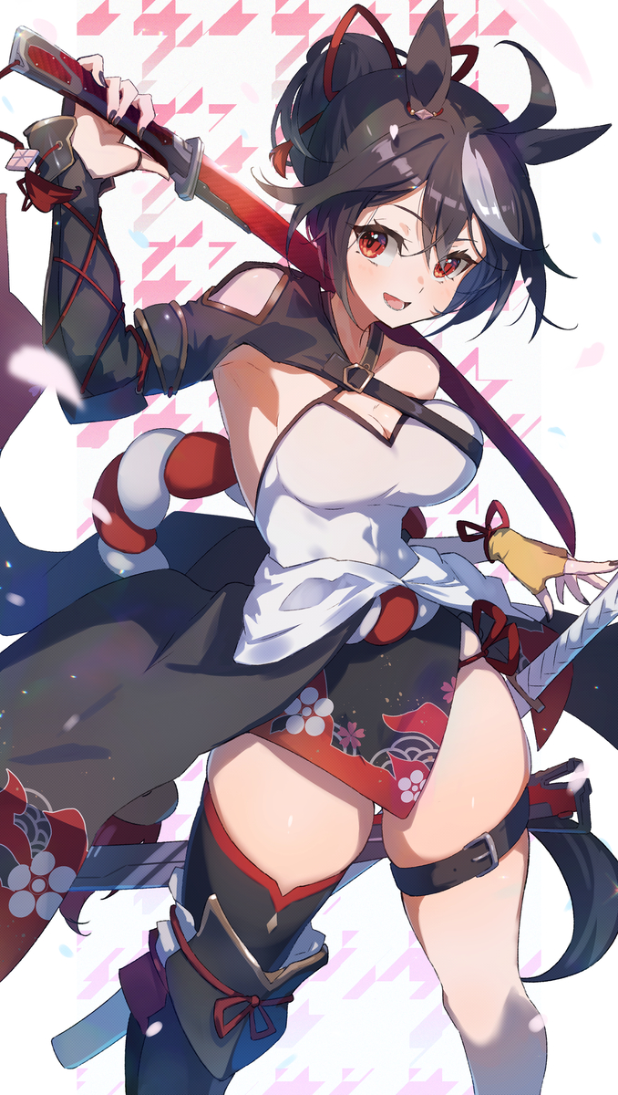 This is a pixiv picture whose title is 侍キタちゃん.