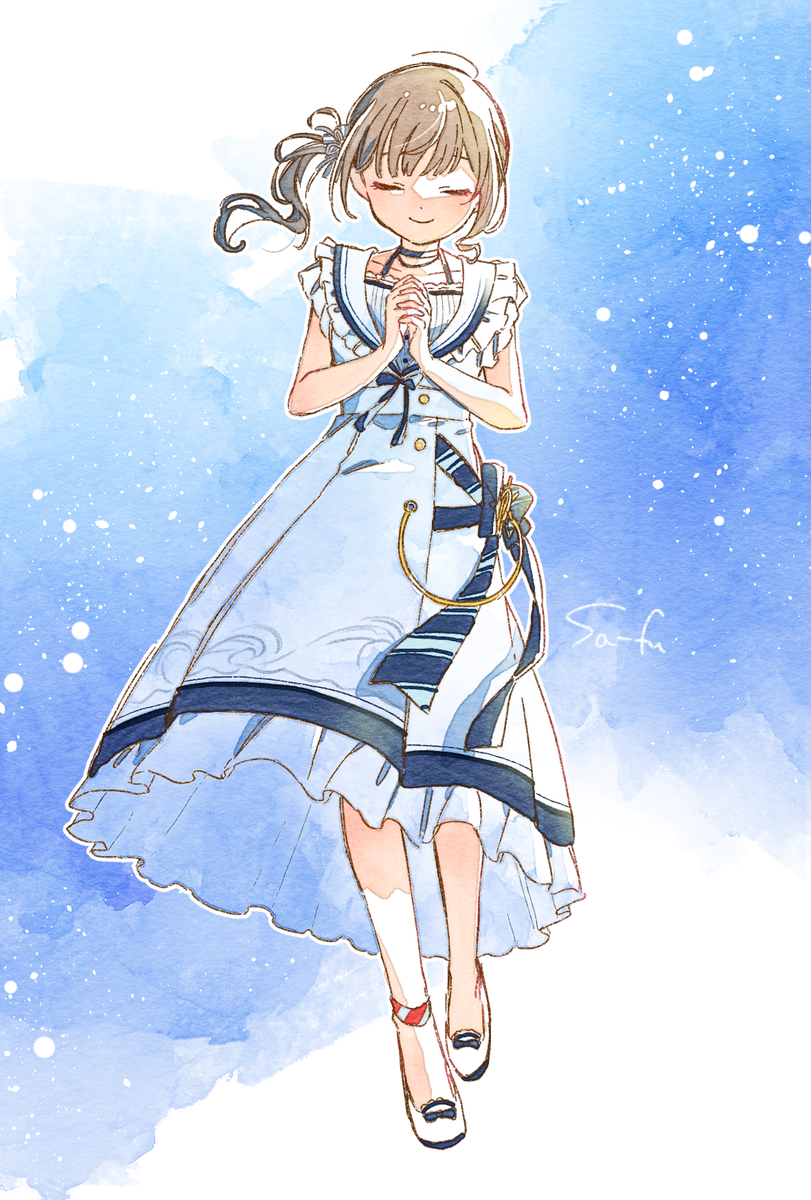 This is a pixiv picture whose title is ほなちゃんと今月のﾌﾟﾚﾊﾟｽ衣装.
