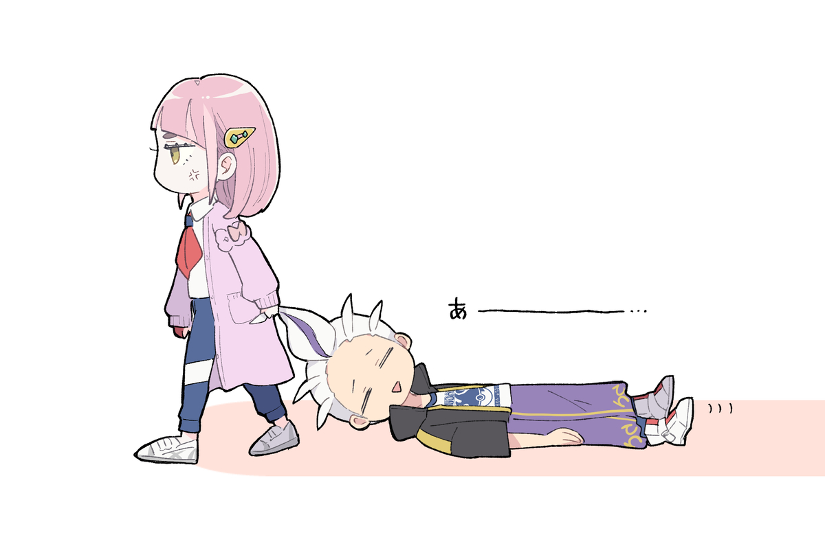 This is a pixiv picture whose title is 不良ボーイと真面目ガール.
