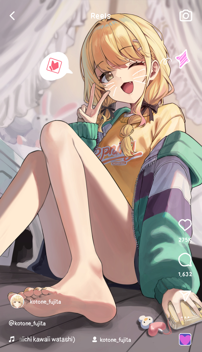 This is a pixiv picture whose title is ことね Reels.