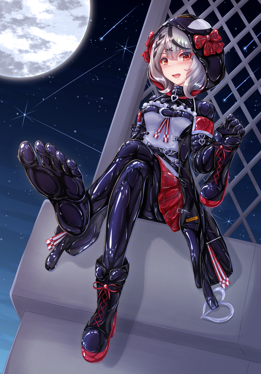 This is a pixiv picture whose title is ラバー沙花叉クロヱ.