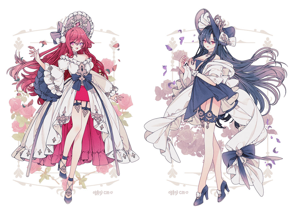 This is a pixiv picture whose title is ❤️cm🖤.