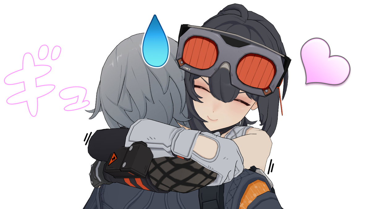 This is a pixiv picture whose title is 抱きつき.