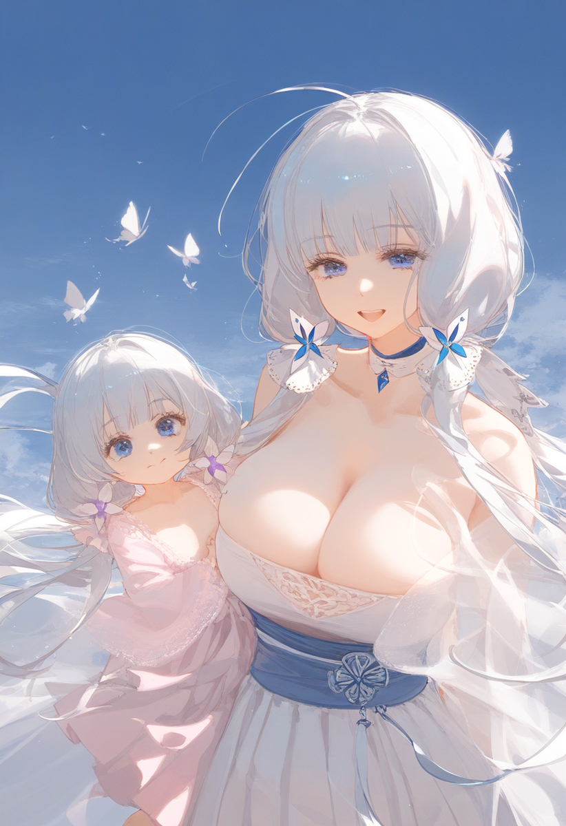 This is a pixiv picture whose title is 光辉太太和女儿.