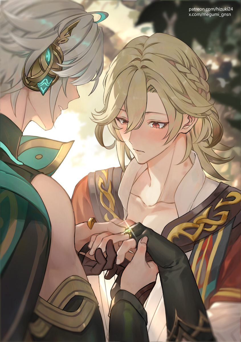 This is a pixiv picture whose title is カーヴェ生誕祭2024 (修正).