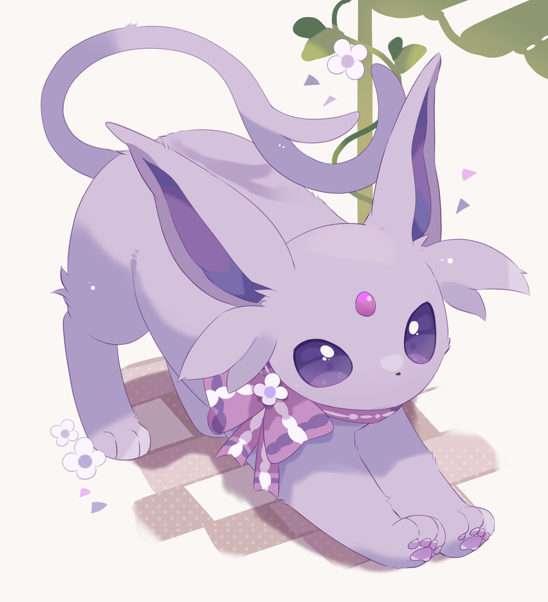 This is a pixiv picture whose title is お散歩　エーフィ.