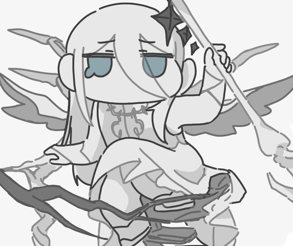 This is a pixiv picture whose title is 天使なで.