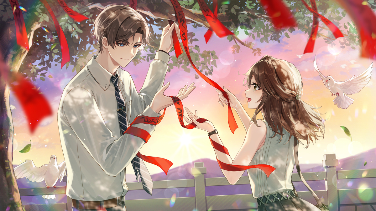 This is a pixiv picture whose title is My「Entwined Fate」with you ♥.