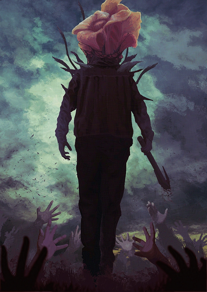 This is a pixiv picture whose title is 庭師.