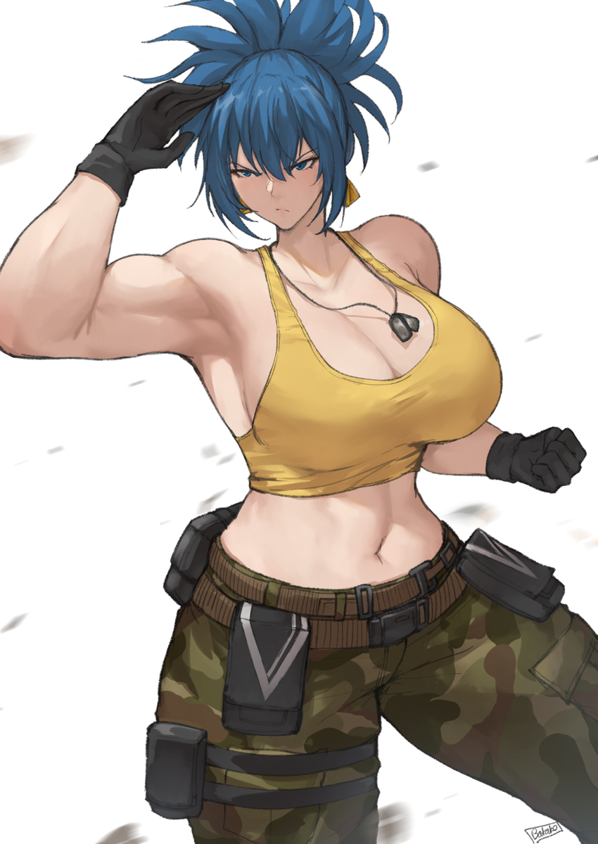 This is a pixiv picture whose title is Leona Heidern.