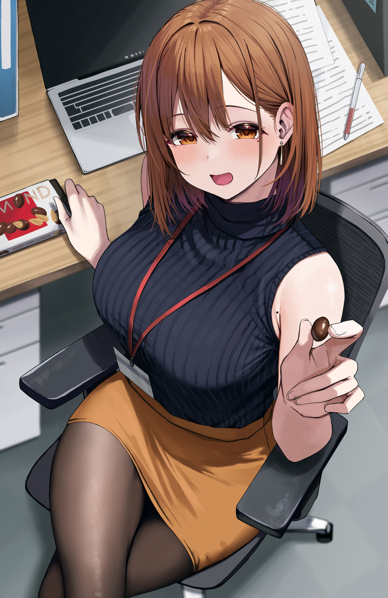 This is a pixiv picture whose title is 「一個あげる❤︎」.
