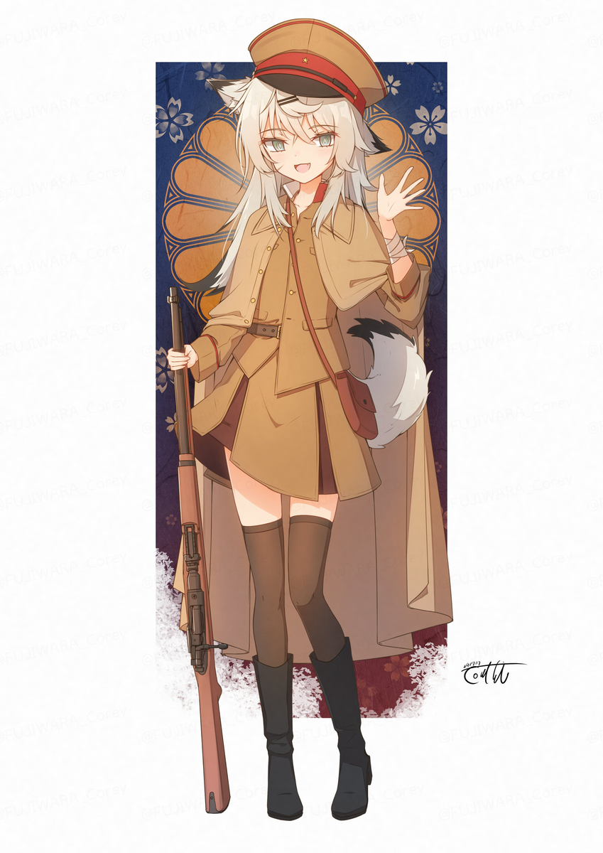 This is a pixiv picture whose title is 戌の娘.