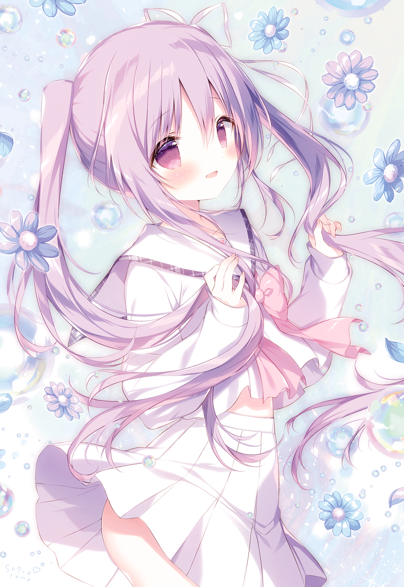 This is a pixiv picture whose title is ひらり🌸🫧.