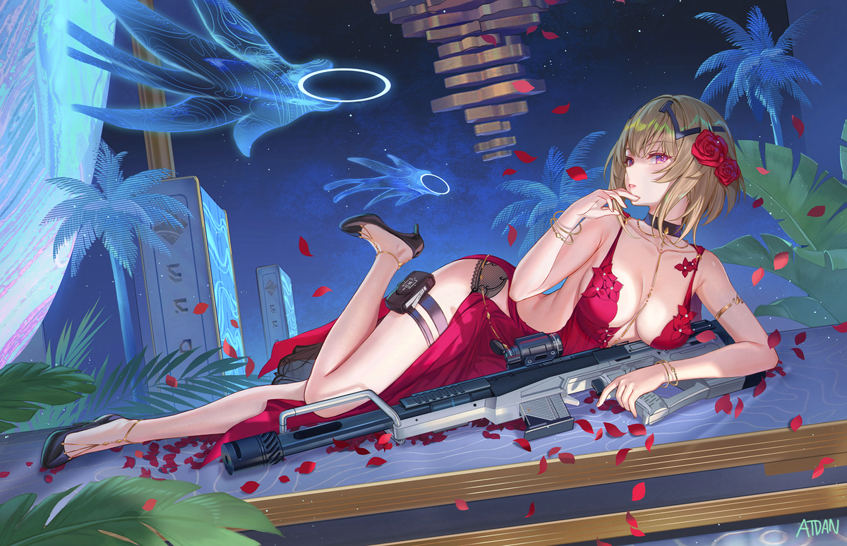 This is a pixiv picture whose title is Midnight Rose.