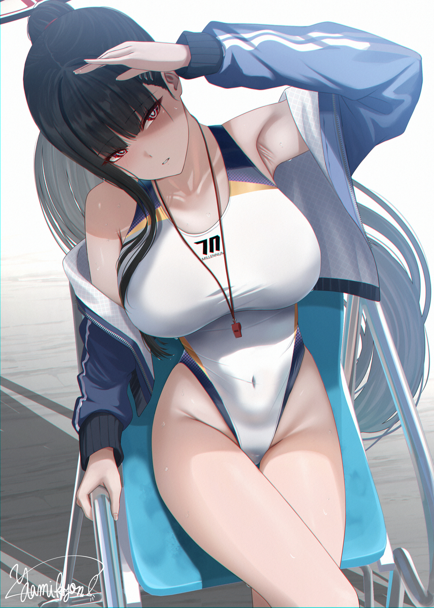 This is a pixiv picture whose title is 「先生はどこかしら…？」.