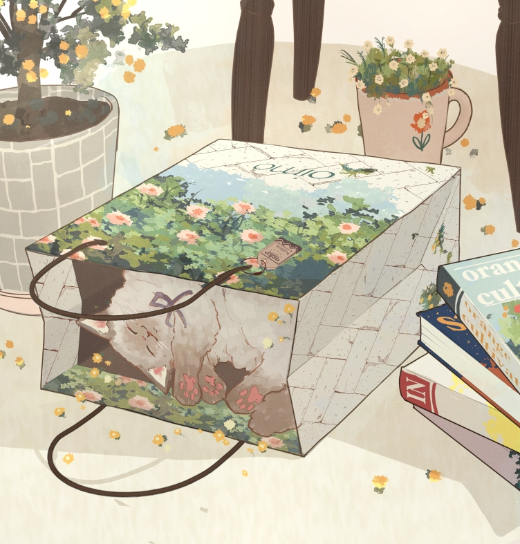 This is a pixiv picture whose title is 紙袋🛍.