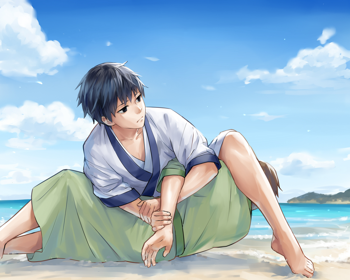 This is a pixiv picture whose title is 海の日'24.