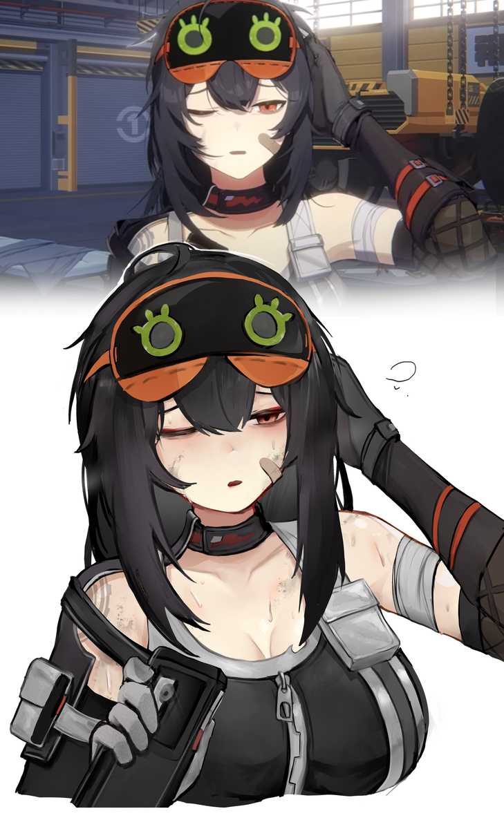 This is a pixiv picture whose title is stinky sweaty mechanic.