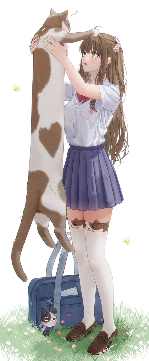 This is a pixiv picture whose title is Long cat🐈.