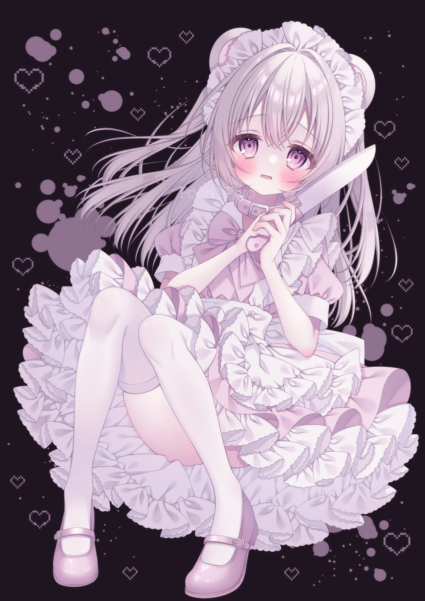This is a pixiv picture whose title is 🖤.