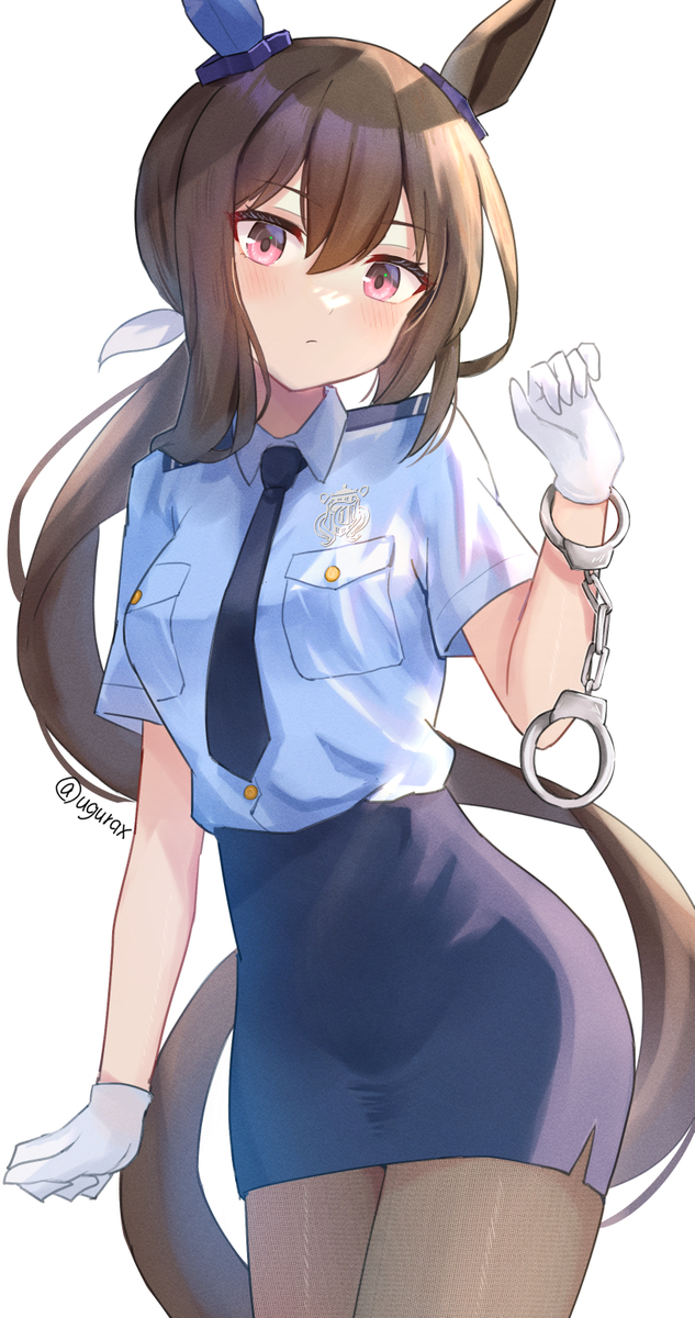 This is a pixiv picture whose title is 婦警アヤベさん.