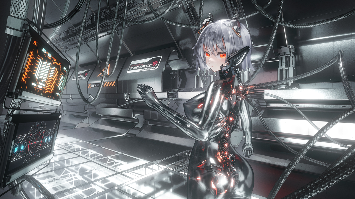 This is a pixiv picture whose title is 原创机娘【含大量差分】.