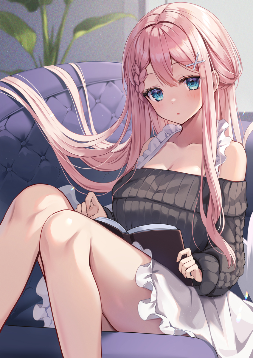 This is a pixiv picture whose title is のんびり読書.
