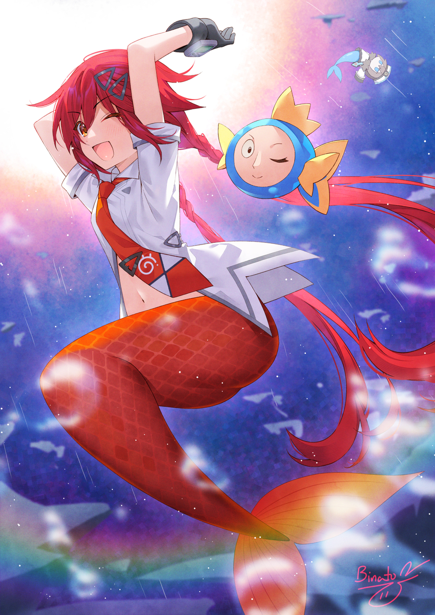 This is a pixiv picture whose title is Mermaid Uzume.