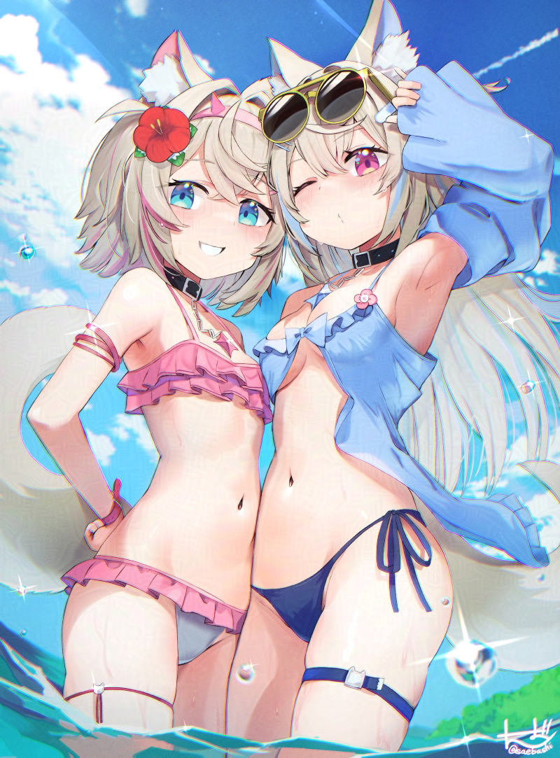 This is a pixiv picture whose title is FUWAMOCO Summer.