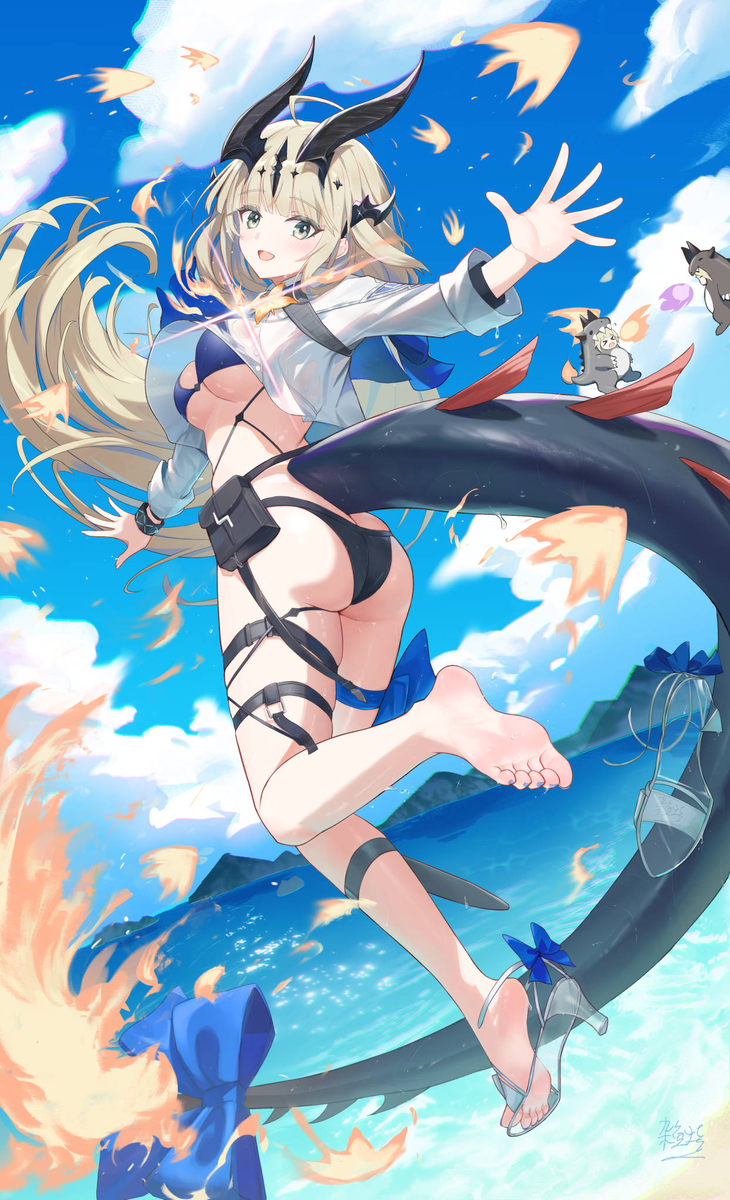 This is a pixiv picture whose title is 焰影苇草.