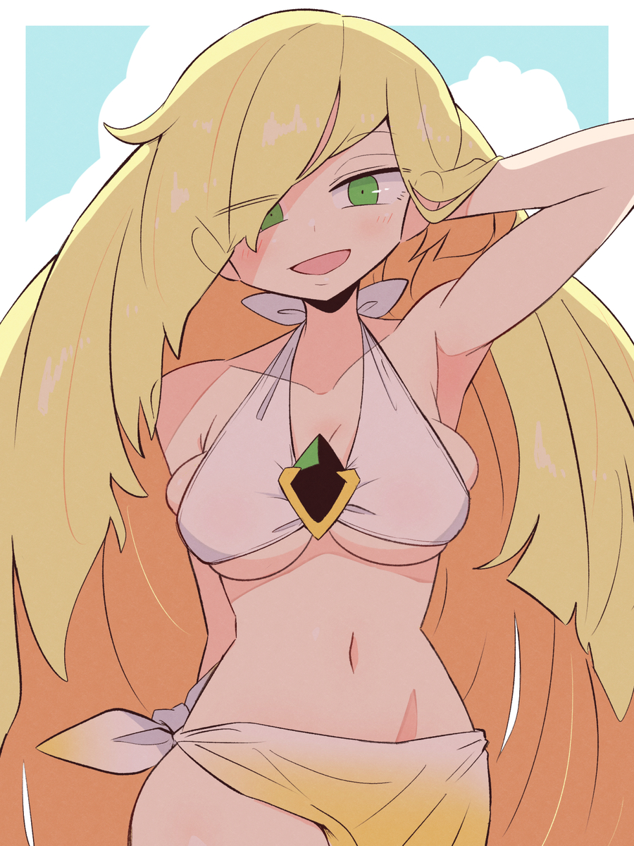 This is a pixiv picture whose title is 水着ルザミーネ.