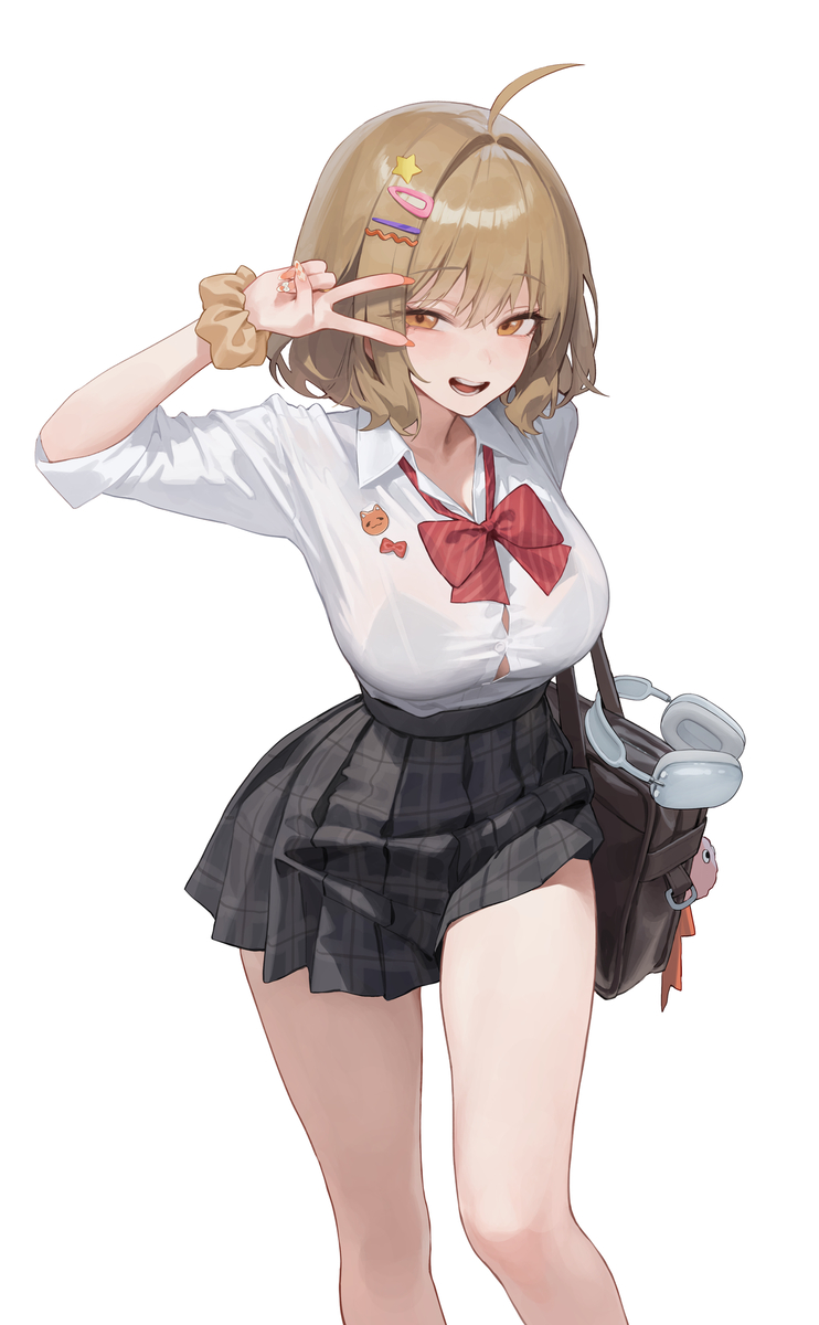 This is a pixiv picture whose title is 制服·アニス.