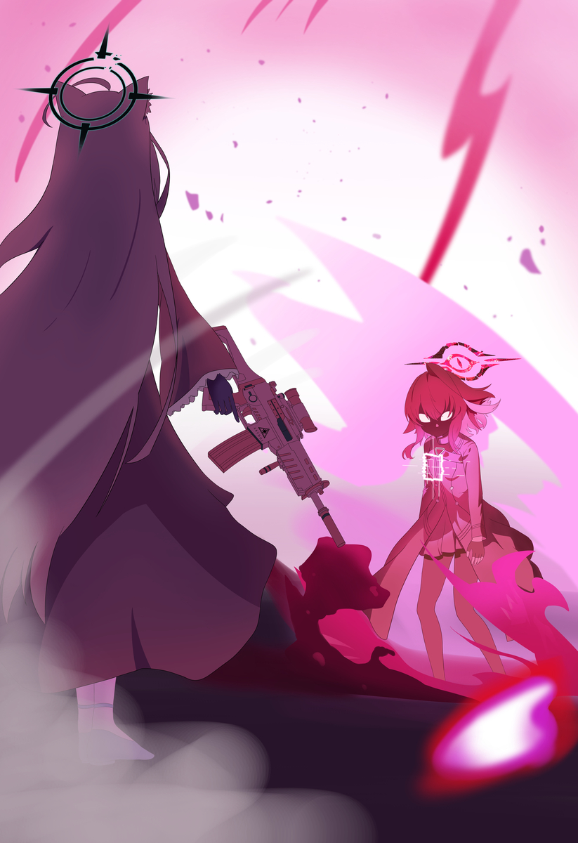 This is a pixiv picture whose title is 勝負しようか、ホシノ先輩。.