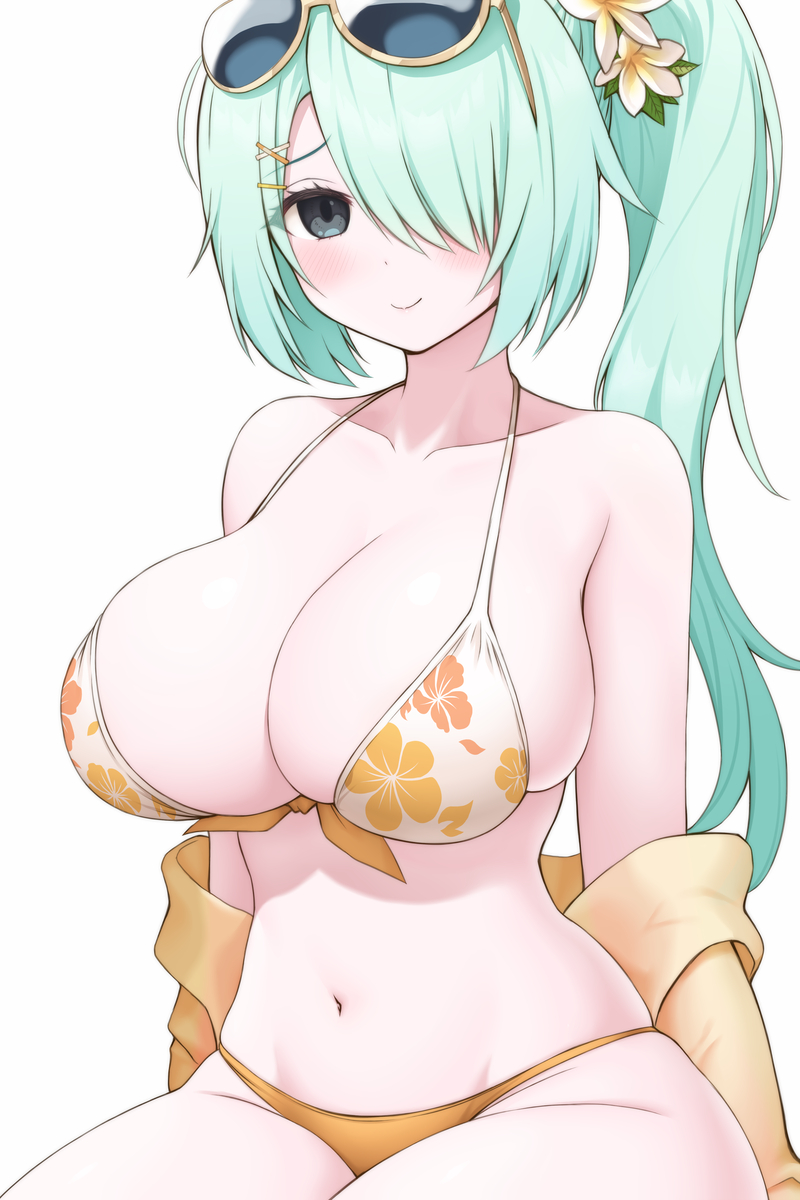 This is a pixiv picture whose title is 水着ヒヨリ.
