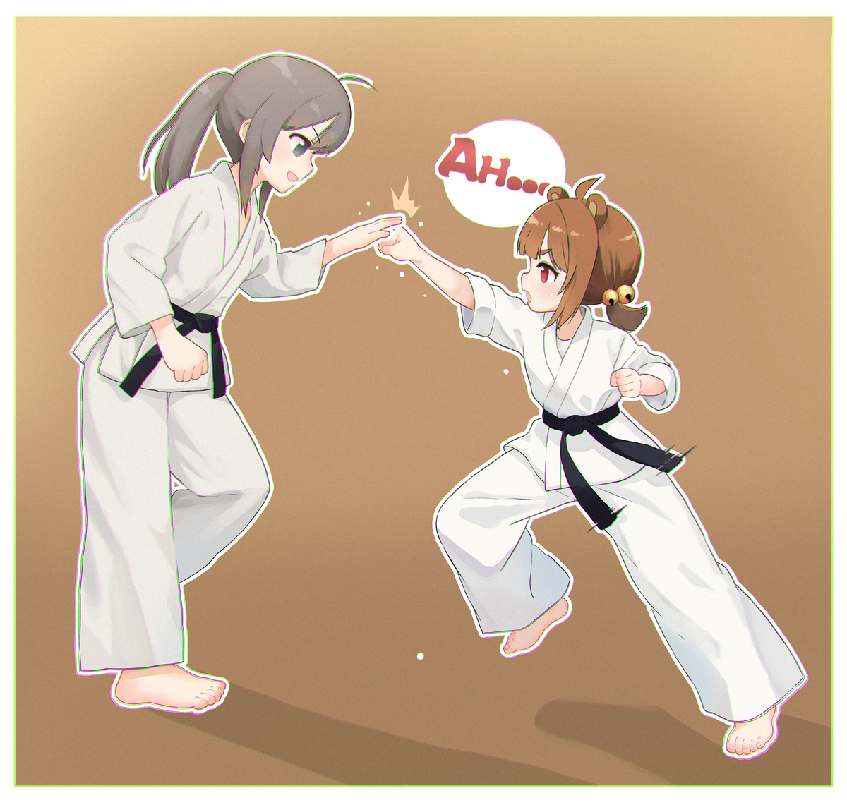 This is a pixiv picture whose title is 对战中~.