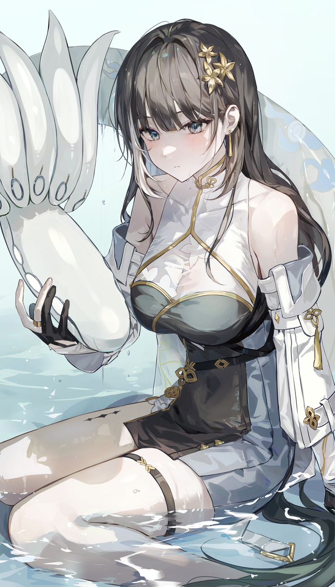 This is a pixiv picture whose title is 白芷.