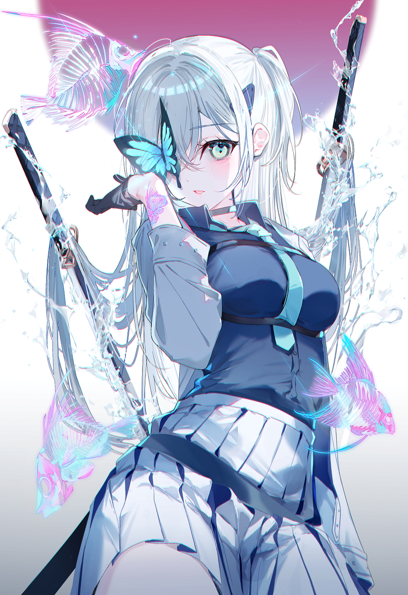 This is a pixiv picture whose title is 水の騎士　the Qween of Diamonds.