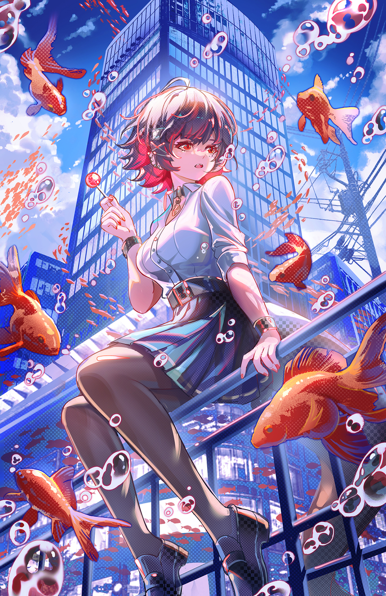 This is a pixiv picture whose title is Goldfish Dreams.