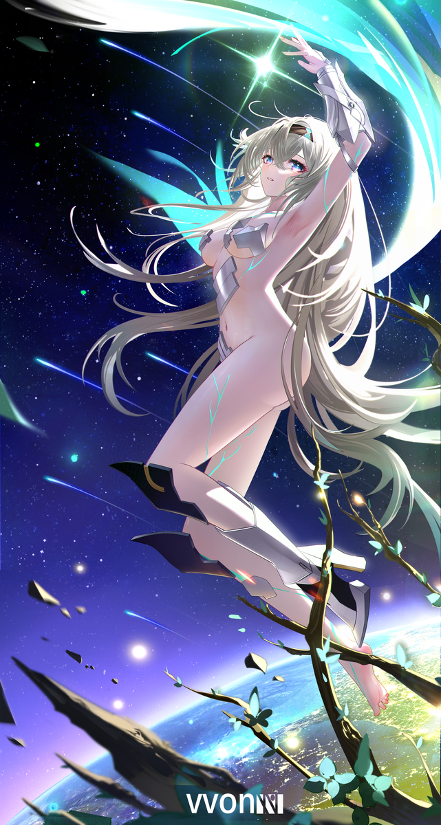 This is a pixiv picture whose title is 【星穹铁道x流萤壁纸】——流星萤梦.