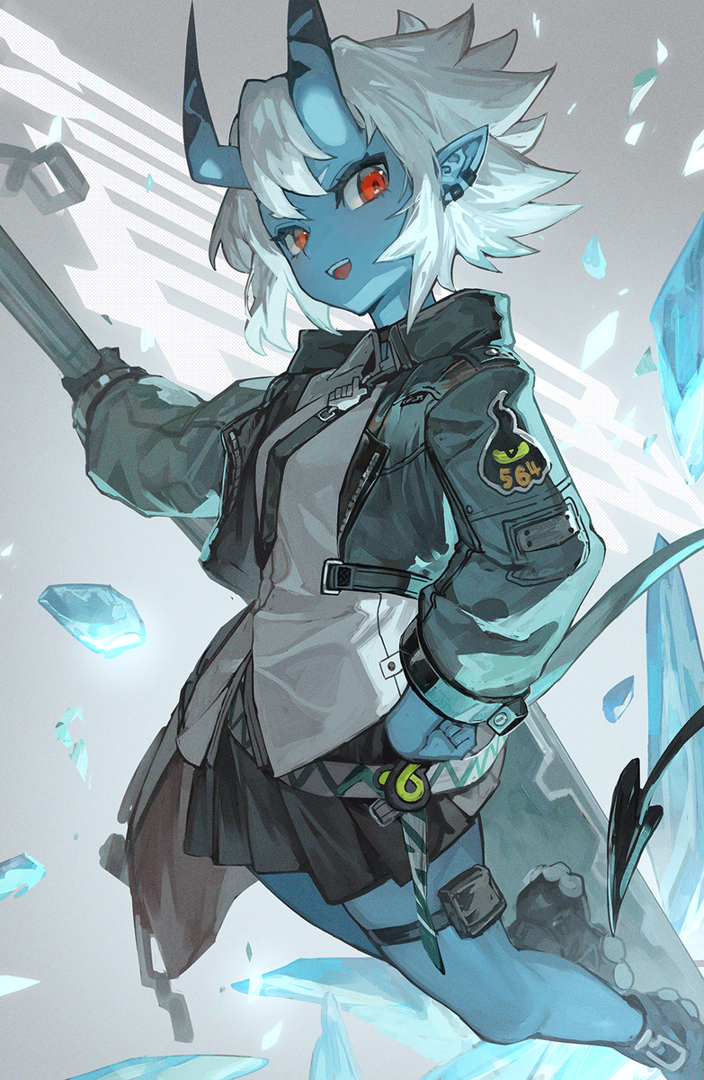 This is a pixiv picture whose title is 蒼角.