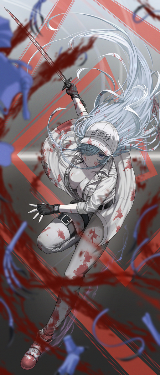 This is a pixiv picture whose title is 29日目, 白血球U-1196番.