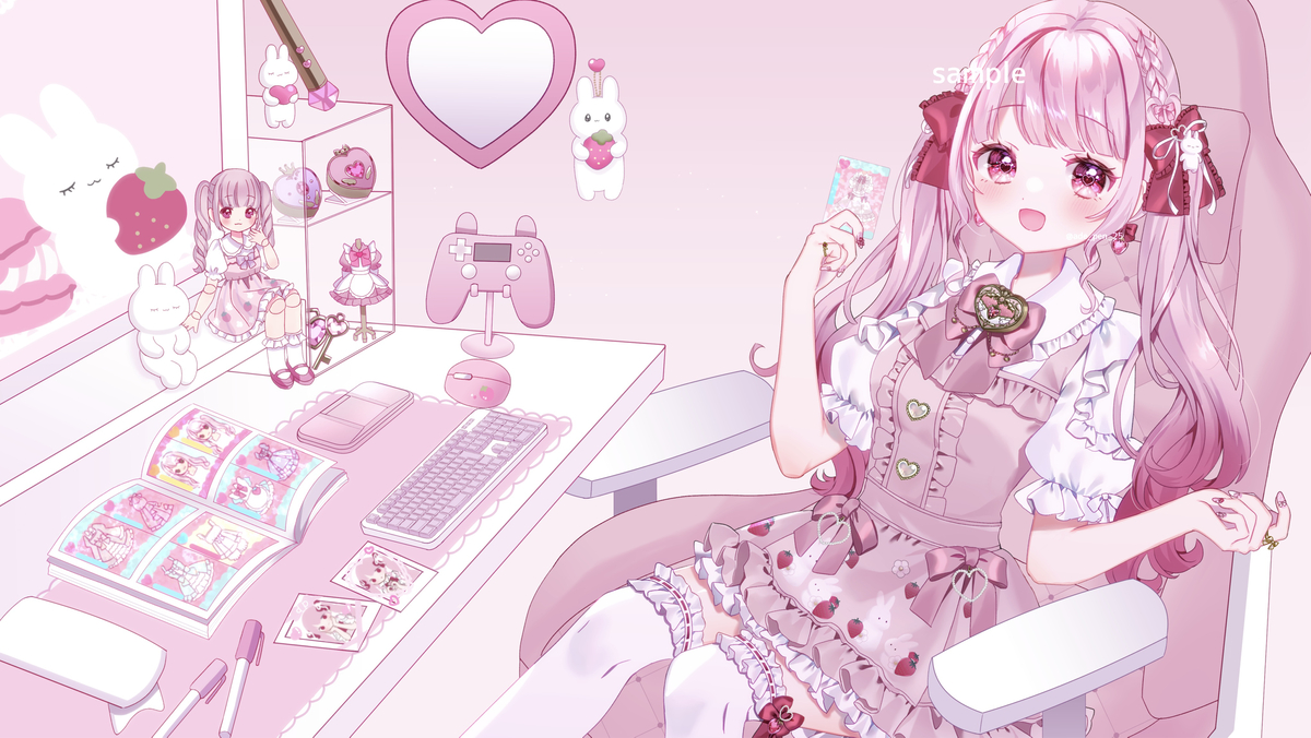 This is a pixiv picture whose title is 🎀🍓🌙.