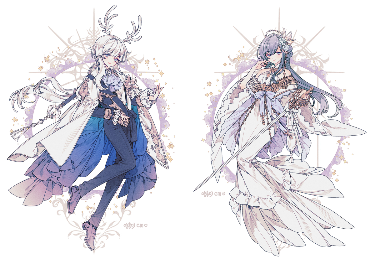 This is a pixiv picture whose title is 🌙드레스 디자인 cm🌙.