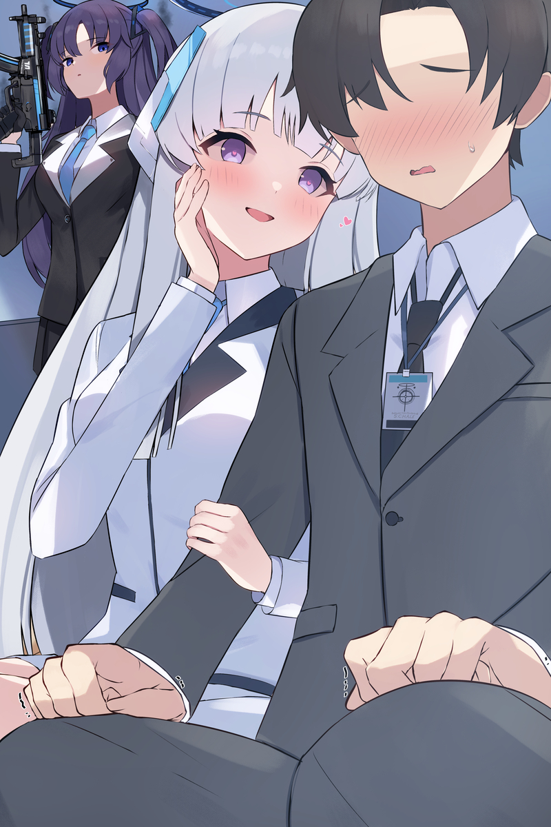 This is a pixiv picture whose title is 内緒でエッチな事しますか？♡.