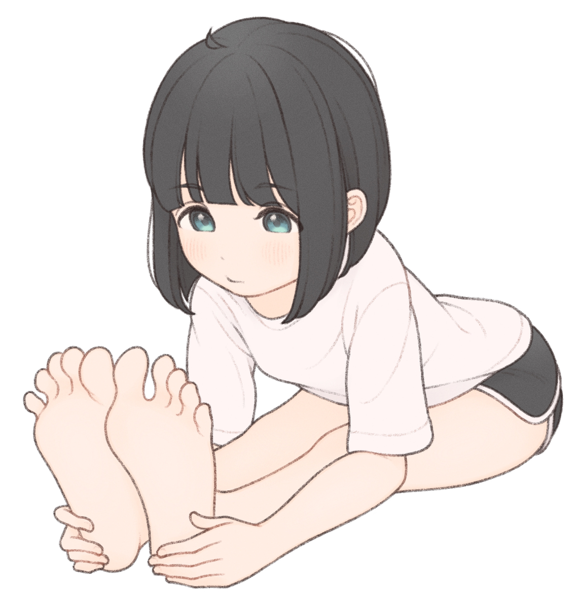 This is a pixiv picture whose title is 👣.