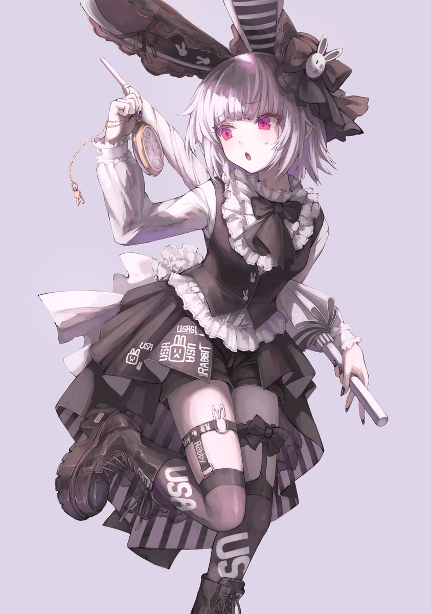 This is a pixiv picture whose title is 白うさぎちゃん.