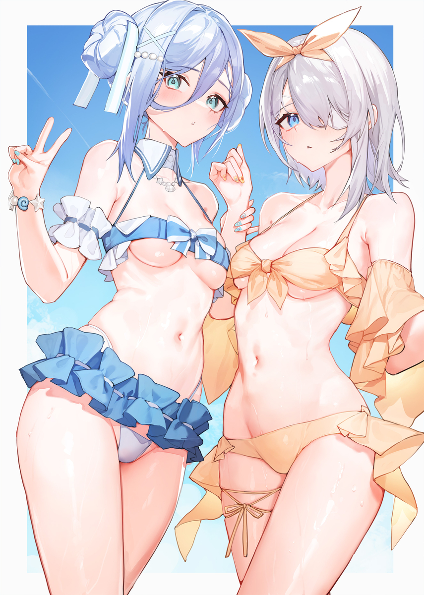 This is a pixiv picture whose title is bikini.